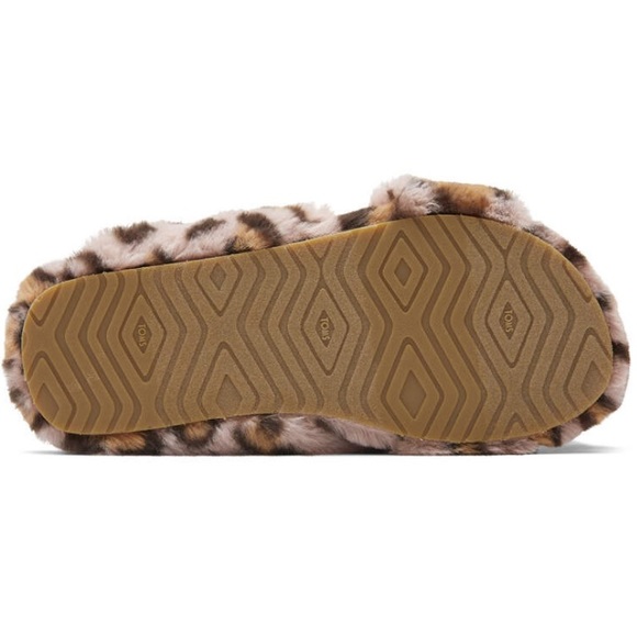 Toms Women's Susie Eva Faux Fur Slip On Slippers Slides Cheetah - Picture 4 of 5